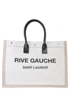 SAINT LAURENT TOTE BAG WITH RIVE GAUCHE LOGO,165582