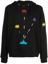 Mostly Heard Rarely Seen 8-bit Invader Hoodie In Black