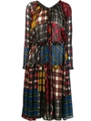 Dsquared2 Multi-check Pattern Dress In Red