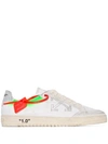 OFF-WHITE OFF-WHITE WHITE LEATHER LOW TOP SNEAKERS - 白色