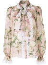 DOLCE & GABBANA LILY PRINT BLOUSE