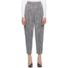 ALEXANDER MCQUEEN ALEXANDER MCQUEEN BLACK AND WHITE DOGTOOTH PEG TROUSERS
