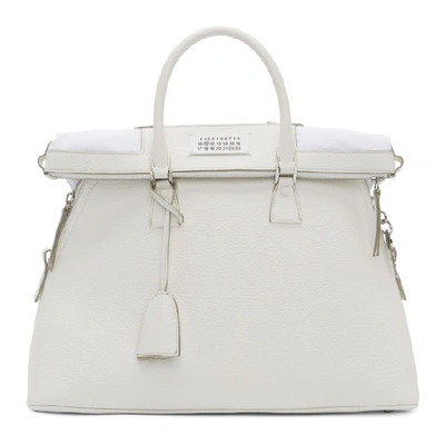 Maison Margiela 5ac Hand Bag In Calf Leather Colour Pink White In H7736 White