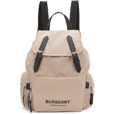 Burberry Nylon Medium Drawstring Rucksack Backpack, Pink In Light Pink