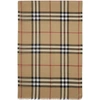 BURBERRY BURBERRY BEIGE SILK GIANT CHECK SCARF