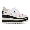 STELLA MCCARTNEY STELLA MCCARTNEY WHITE AND MULTICOLOR EMBROIDERED ELYSE SNEAKERS