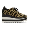 STELLA MCCARTNEY STELLA MCCARTNEY TAN AND BLACK LEOPARD ELYSE SNEAKERS