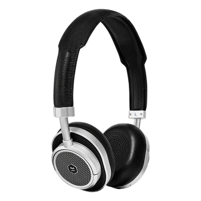 Master & Dynamic ® Mw50+ Wireless On-ear Premium Leather Headphones - Black Leather/silver Metal In Color<lsn_delimiter>