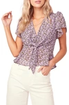 ASTR TIE FRONT BLOUSE,AT15533