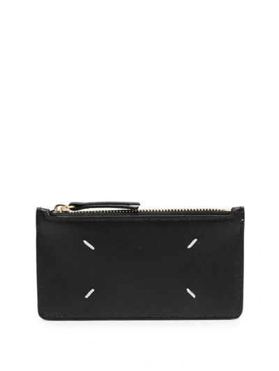 Maison Margiela Black Four-stitch Leather Card Holder