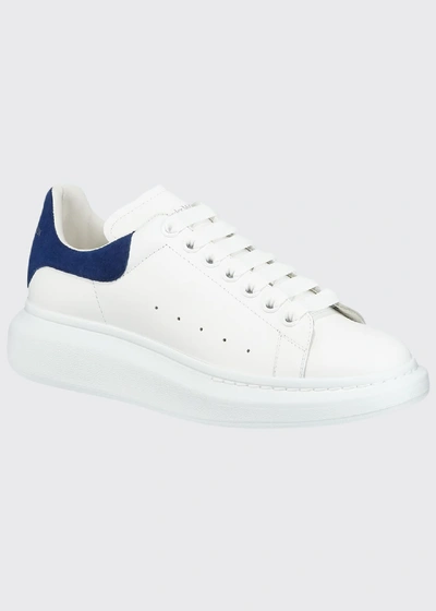 Alexander Mcqueen Men's Oversized Sneakers In White/blue