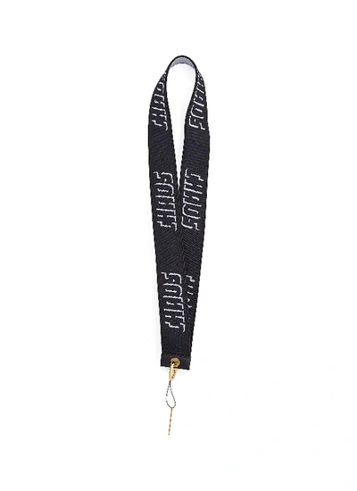 CHAOS Woven elastic lanyard – Black 