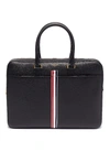 THOM BROWNE Stripe leather business bag