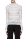 CHLOÉ Mix knit ruffle high neck top