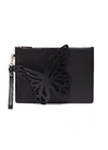 SOPHIA WEBSTER 'Flossy' butterfly appliqué leather pouch
