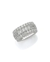 PICCHIOTTI XPANDABLE 18K WHITE GOLD EMERALD-CUT DIAMOND RING,PROD221820220