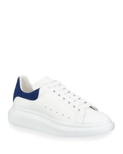 Alexander Mcqueen Men's Oversized Sneakers In White/blue