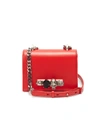 ALEXANDER MCQUEEN 'The Small Jewelled Satchel' in leather with Swarovski crystal knuckle