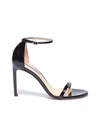 STUART WEITZMAN 'NUDISTSONG' ANKLE STRAP PATENT LEATHER SANDALS