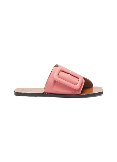 Atp Atelier 'ceci' Buckled Leather Slide Sandals In Confetti