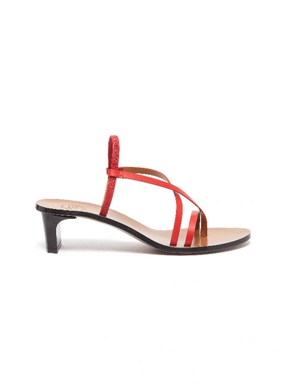 Atp Atelier 'nashi' Strappy Leather Sandals In Red