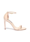 STUART WEITZMAN 'NUDISTSONG' ANKLE STRAP PATENT LEATHER ANKLE STRAP SANDALS