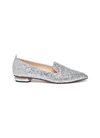 NICHOLAS KIRKWOOD 'Beya' metal heel coarse glitter skimmer loafers