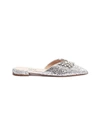 MIU MIU JEWELLED BUCKLE COARSE GLITTER SLIDES