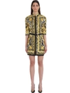 VERSACE PRINTED BELTED SILK SHIRT DRESS,10969829