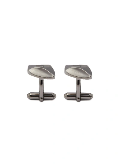 Lanvin Abstract Geometric Cufflinks In Ruthenium