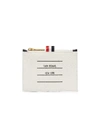 THOM BROWNE Label print small pebble grain leather wallet