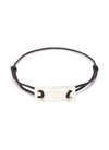 LE GRAMME 'Le 25/10g' silver charm cord bracelet