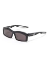 BALENCIAGA 'Hybrid' cutout temple acetate rectangle sunglasses