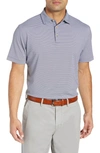 Peter Millar Men's Jubilee Stripe Stretch-jersey Polo Shirt In Navy