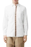 BURBERRY ICON STRIPE SLIM FIT BUTTON-UP SHIRT,8015436