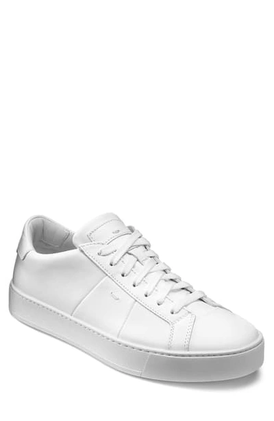 Santoni Men's Clean Iconic Stretch Leather Sneakers In White