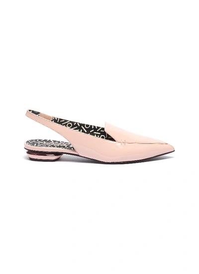 Nicholas Kirkwood 'beya' Patent Leather Slingback Loafers In Pink