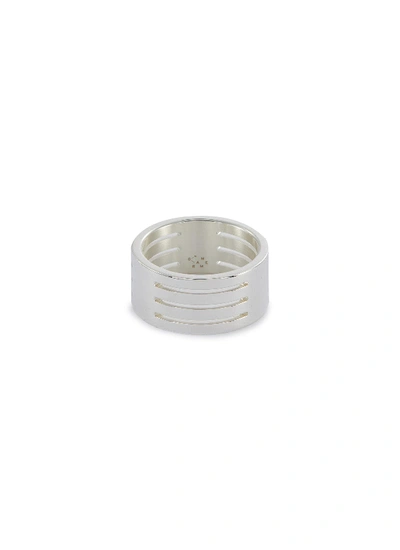 Le Gramme 'le 11 Grammes' Punched Polished Sterling Silver Ring In Metallic