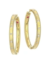 dressing gownRTO COIN PRINCESS DIAMOND & 18K YELLOW GOLD HOOP EARRINGS,400010846746