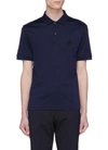 Alexander Mcqueen Skull-embroidered Cotton-pique Polo Shirt In Navy