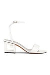 GIVENCHY PATENT LEATHER TRIANGLE HEEL STRAP SANDALS,GIVE-WZ244