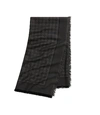 Tory Burch Jacquard Silk-wool Motif Scarf In Black