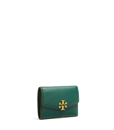 TORY BURCH KIRA MIXED-MATERIALS MEDIUM FLAP WALLET 192485196252