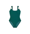 Tory Burch Clip Tank Suit In Equestrian Green