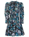 ULLA JOHNSON Liv Lapis Floral Patchwork Dress,060035754668