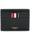 Thom Browne Rwb Edge Stain Double-sided Cardholder In Black