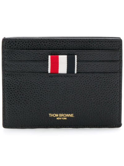 Thom Browne Rwb Edge Stain Double-sided Cardholder In Black