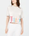 JUICY COUTURE CROPPED LOGO-PRINT T-SHIRT