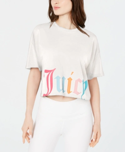 Juicy Couture Cropped Logo-print T-shirt In Angel