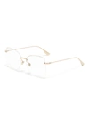 DIOR 'Stellaire' rimless metal cat eye optical glasses